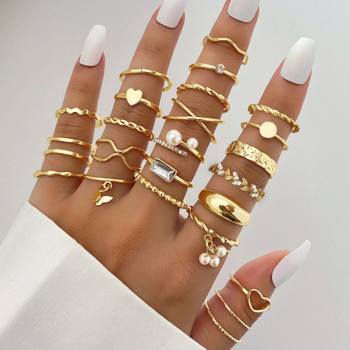 Wheat Twist Pearl Advanced Sense Fashion Ring