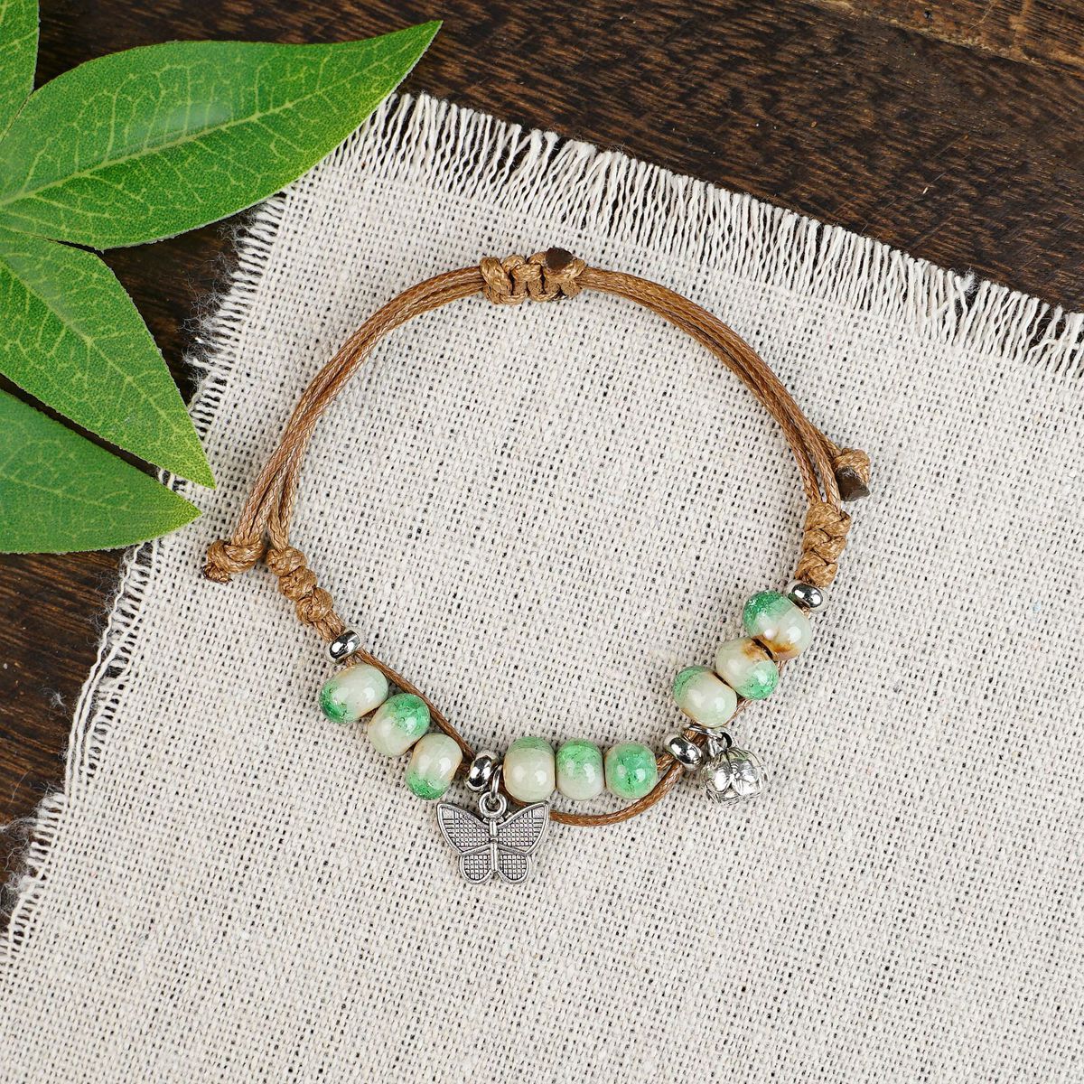 Butterfly Ceramic Female National Chinese Carrying Strap Bracelets
