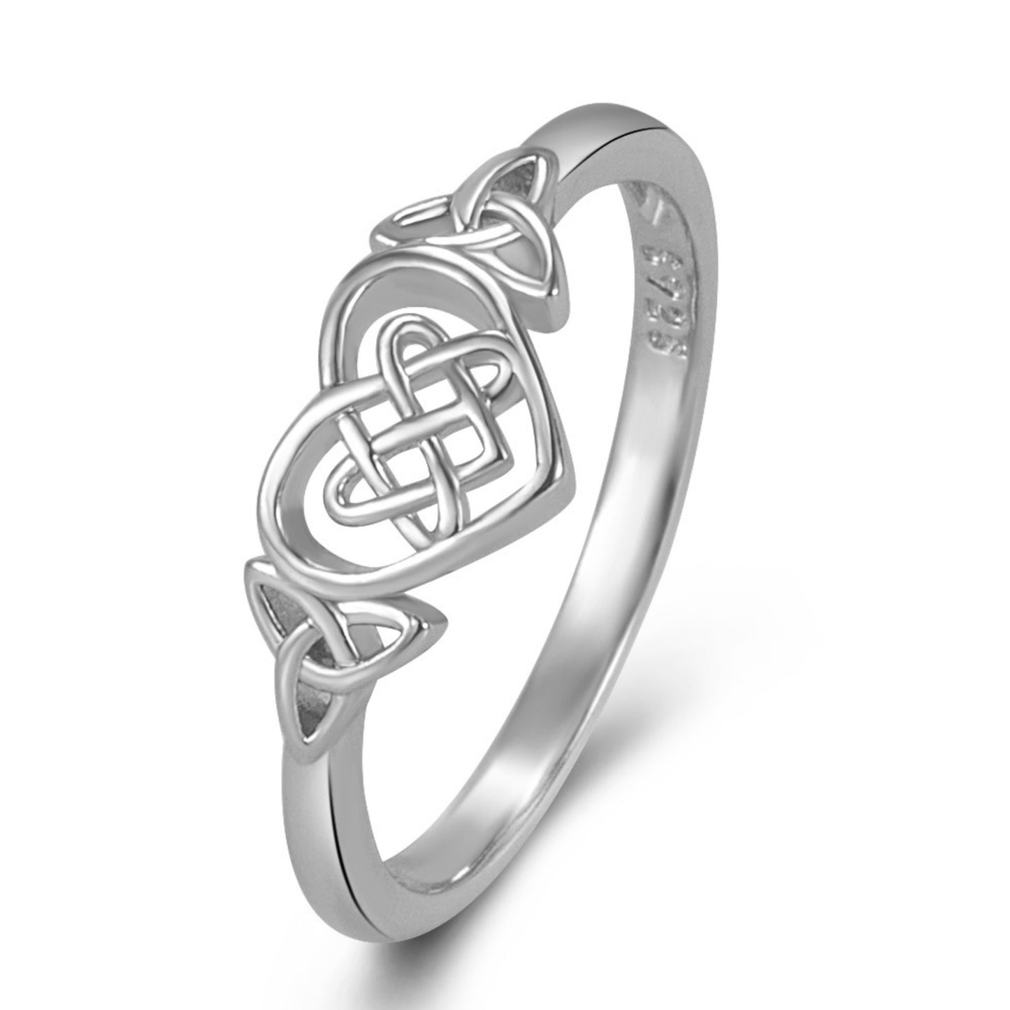 Classic Simple Interwoven Love Heart-shaped Knotted Rings