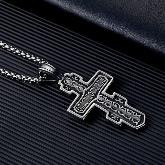 Men's Titanium Steel Suffering Cross Stainless Casting Pendants