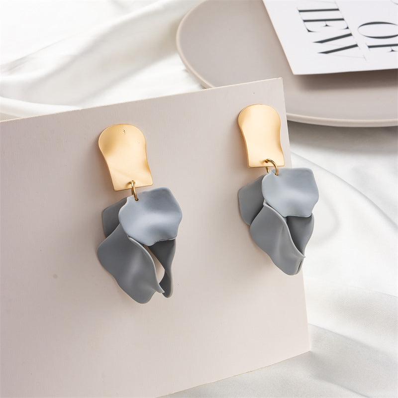 Women's Korean Style Fashionable Temperament Petal Leaf Rings