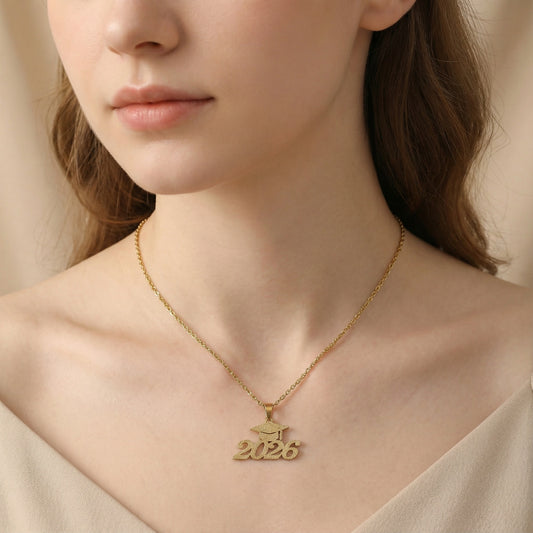 Creative Graduation Commemorative Gift Stainless Steel Frosted Dr. Jin Necklace