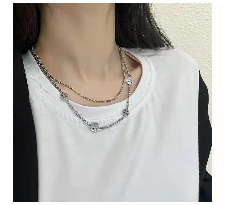 Women's & Men's Fashion Simple Titanium Steel Sweater Chain Personalized Hip Hop Necklace