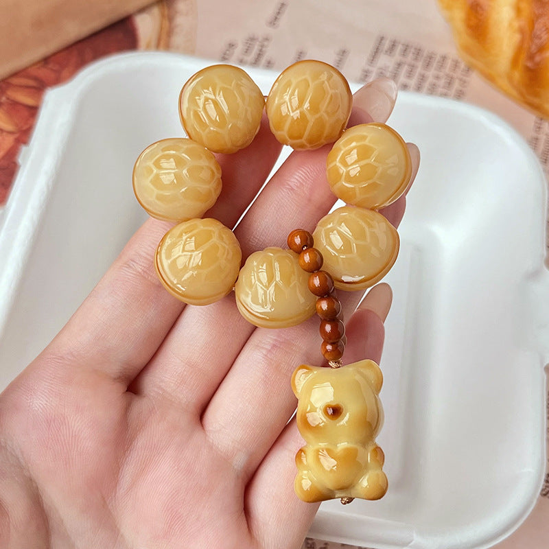 Bodhi Pliable Temperament Carved Plate Playing Fingertip Hand Toy Decompression Bracelet
