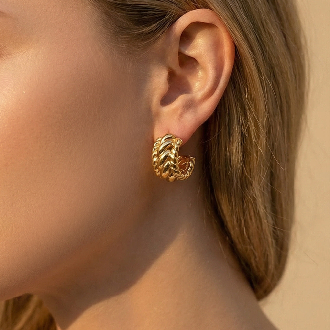 Twisted Geometric Fashionable Exquisite Elegant Trendy Stainless Earrings