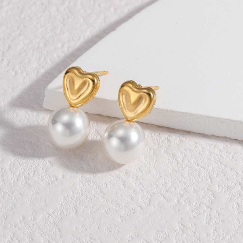 Market French Retro Pearl Small Exquisite Earrings