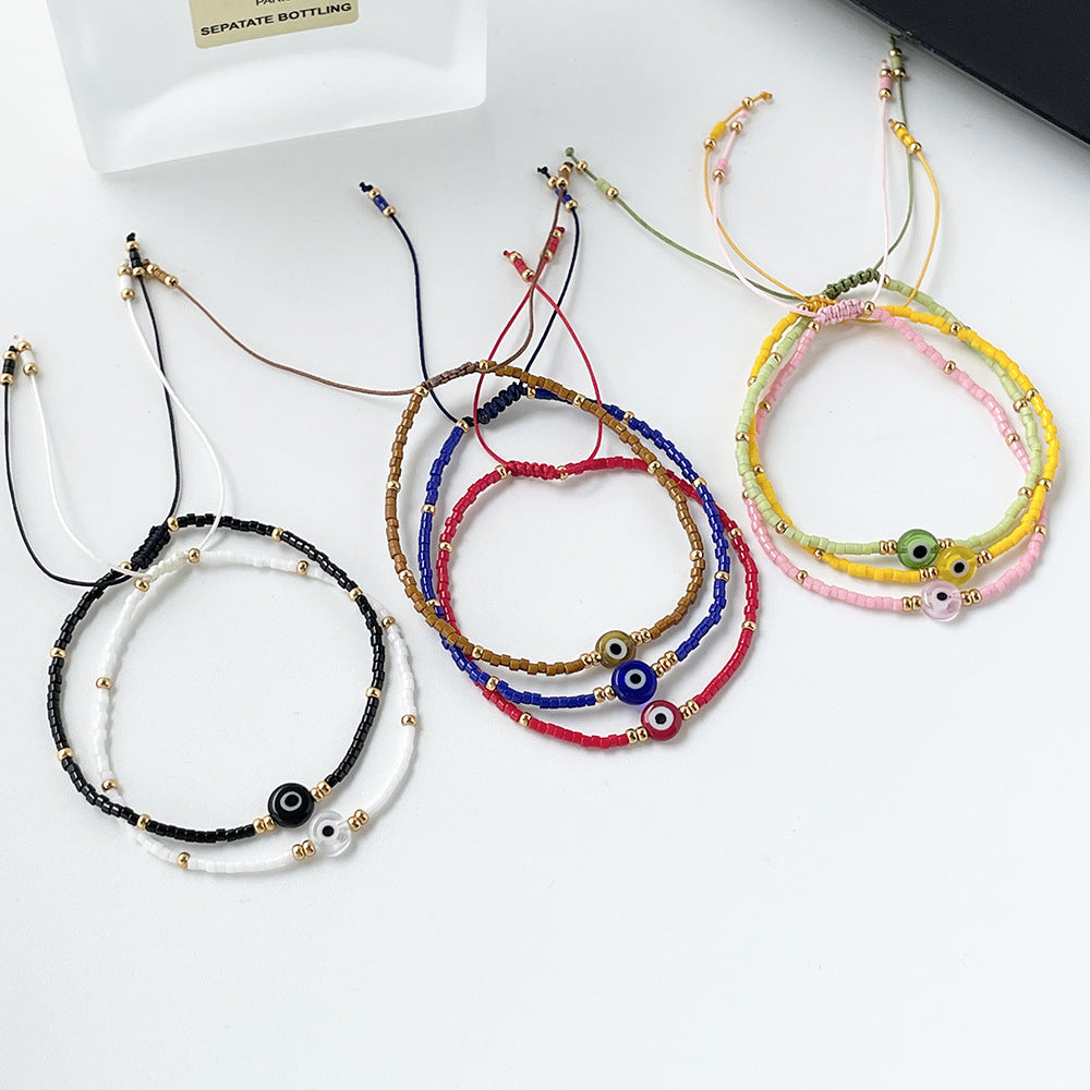 Bohemian Ethnic Style Retro Glaze Devil's Eye Bracelet