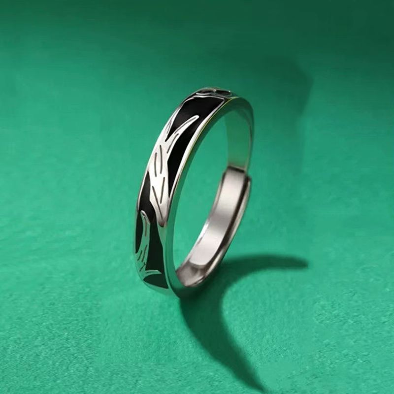 Met Couple Of Locust Bird Sterling Sier Female Male Rings