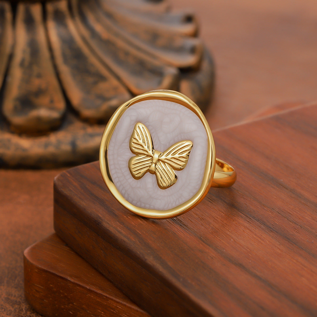 Stainless Steel Enamel Drop Oil Elegant High Sense Design Rings