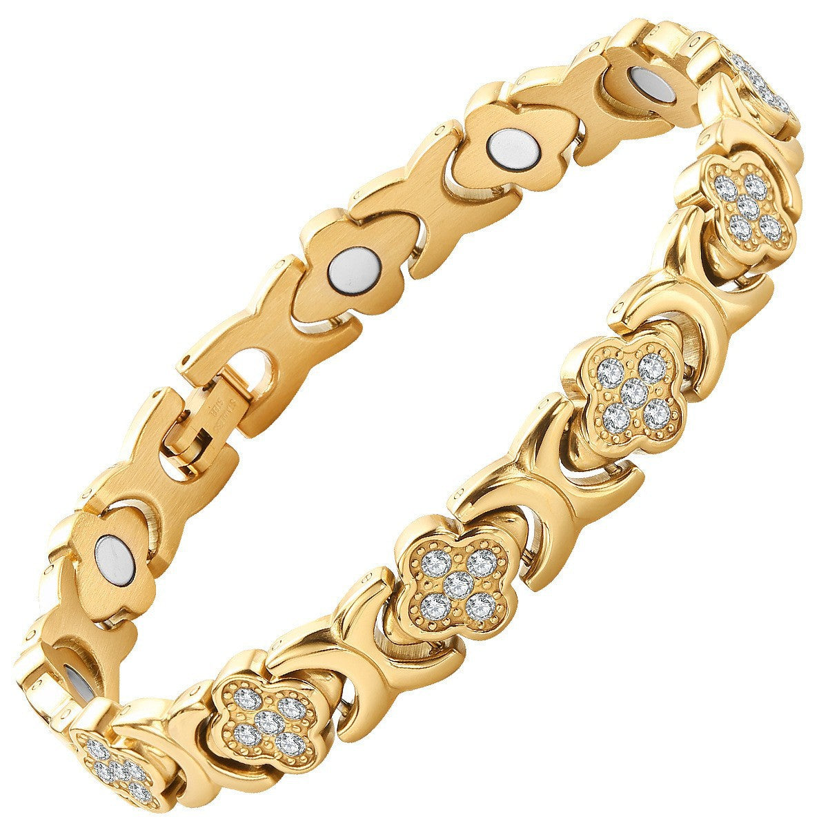 Women's Luxury Fashion Diamond Single Row Four Bracelet