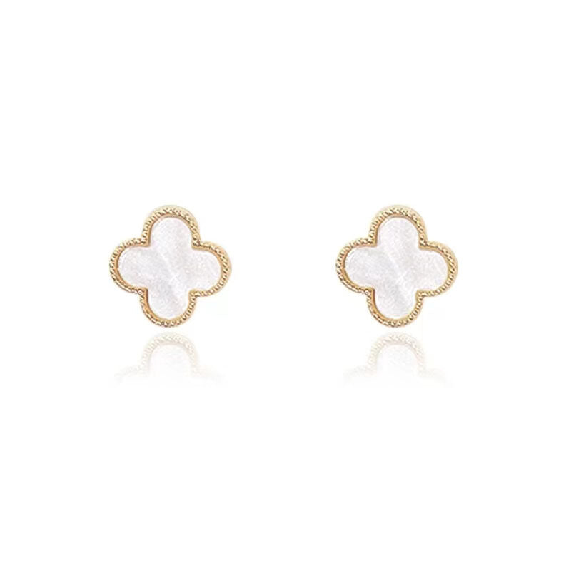 Women's Leaf Clover Ear Graceful Petite Simple Earrings