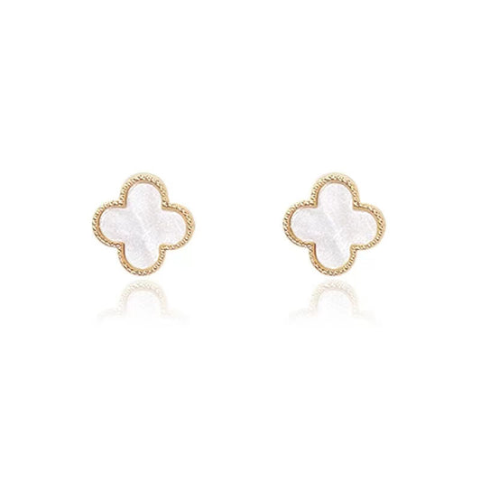 Women's Leaf Clover Ear Graceful Petite Simple Earrings