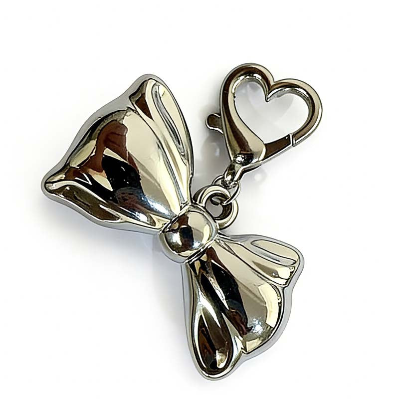 Women's Simple Sier Bow Metal Sweet High-grade Personality Sweater Pendants