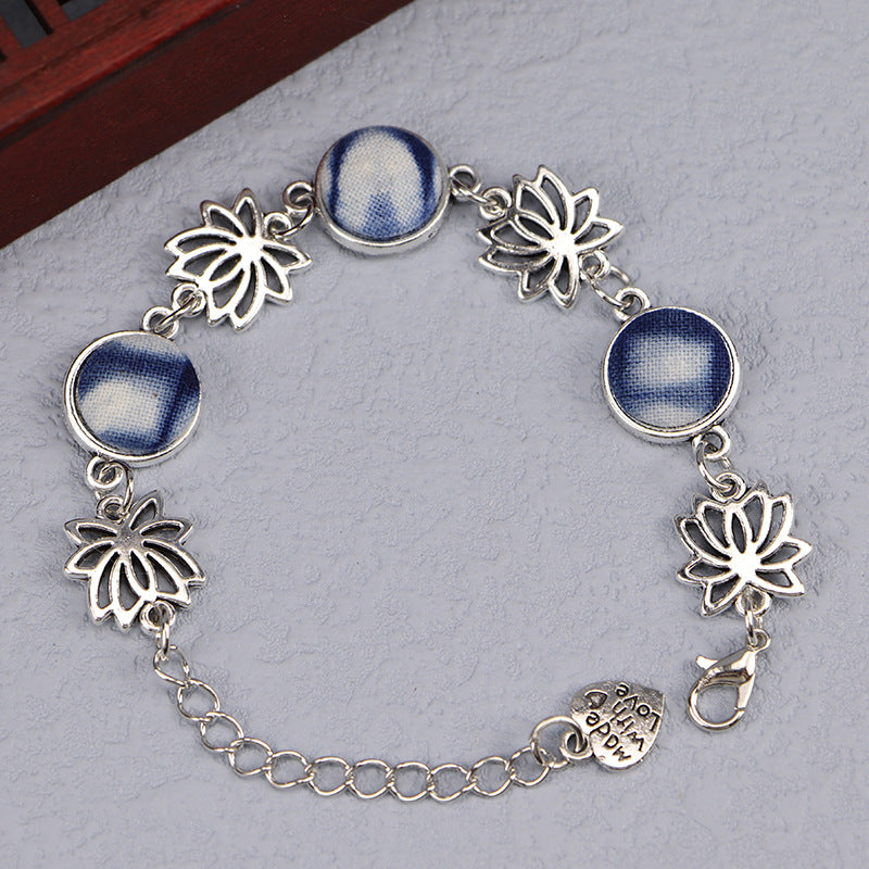 Women's Yunnan National Style Blue Dyed Dali Bracelets