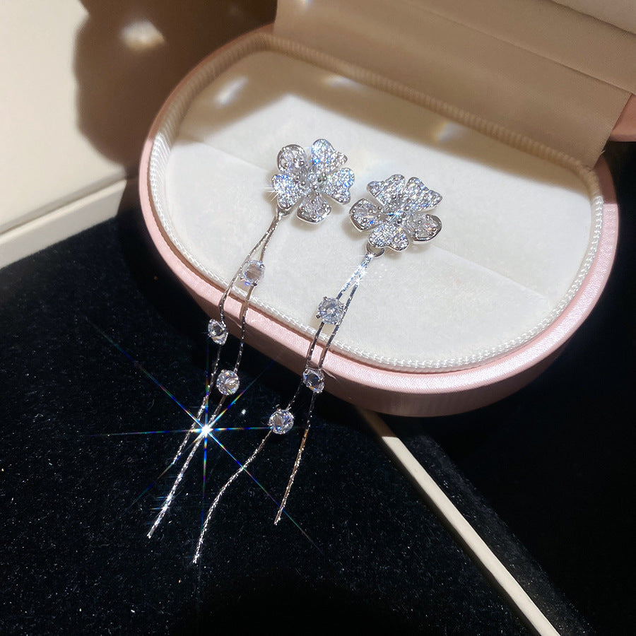 Dopamine Sweet Niche Flower Pearl Fashion Exquisite Stud Earrings