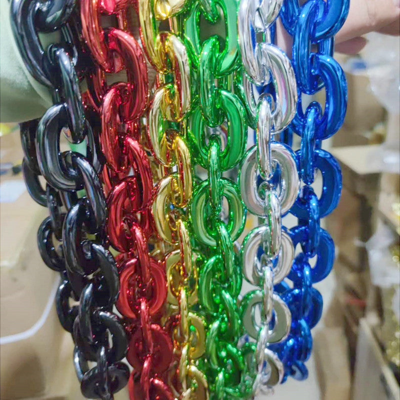 Chain Team Tag Props Acrylic Nightclub Performance Necklaces