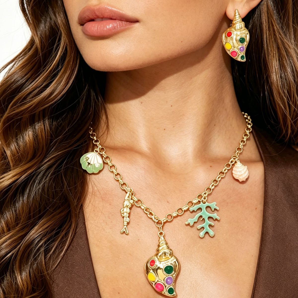 Conch Small Fish Personality Trend Ocean Earrings