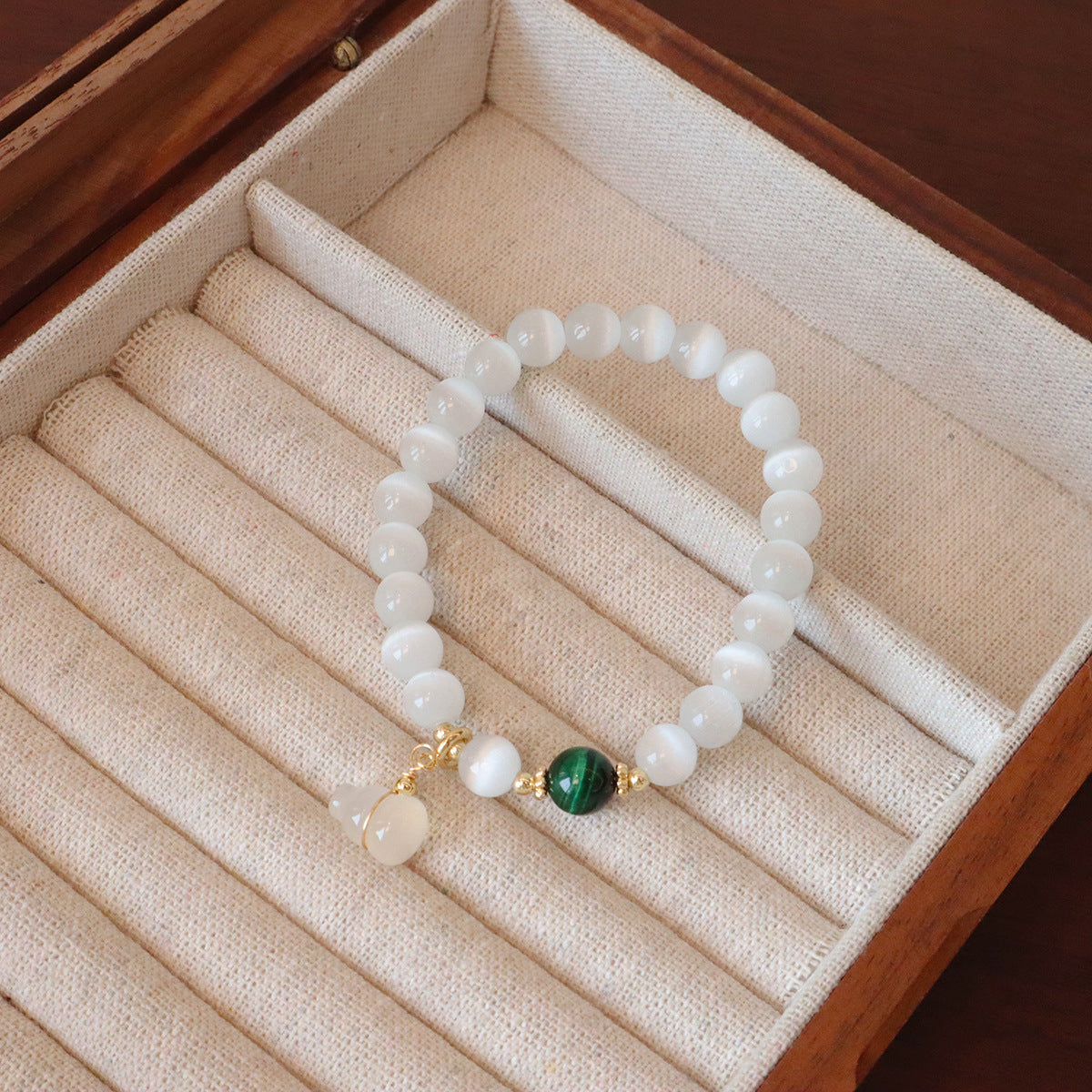 Opal Peace Buckle Beaded National Fashion Chinese Style Design Bead Bracelets