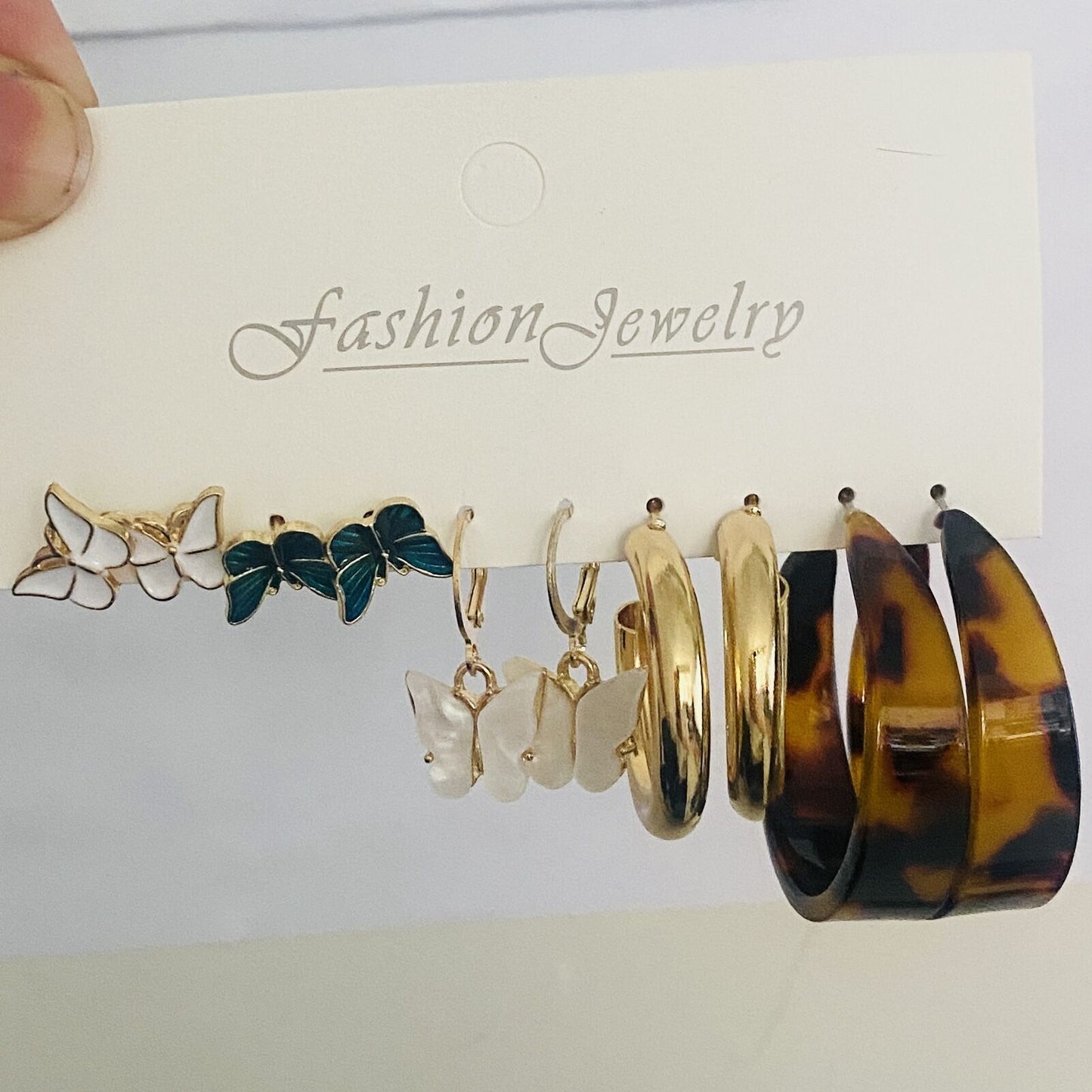 Ear Square Geometric Vintage Pearl Hepburn Style Earrings