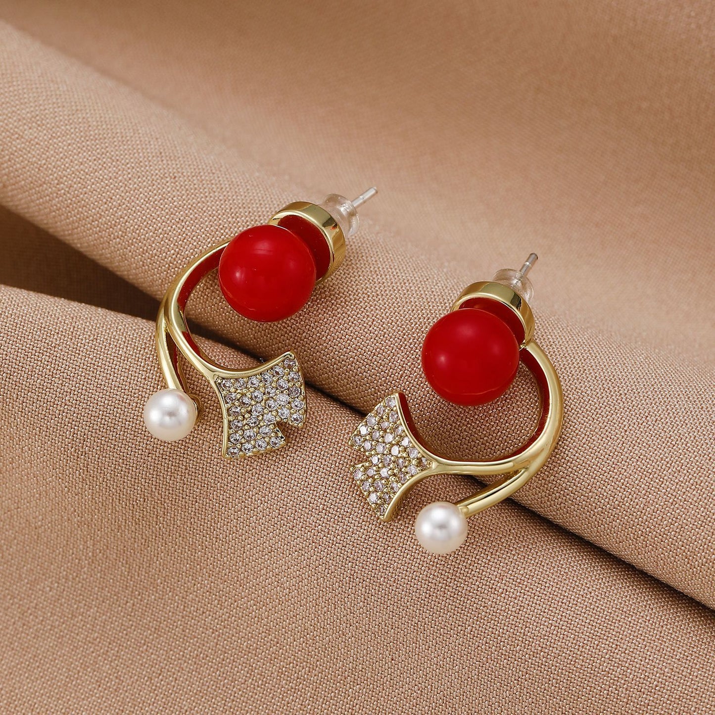 Women's Pearl For French Entry Lux Butterfly Earrings
