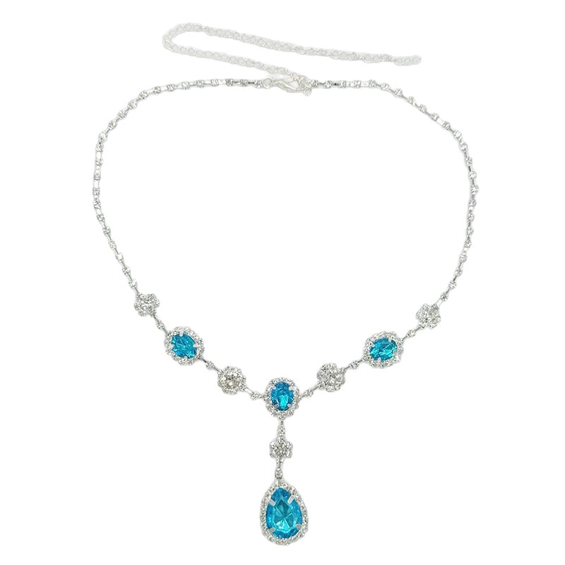 Women's French Royal Style Retro Affordable Luxury Diamond Water Drop Niche Necklace