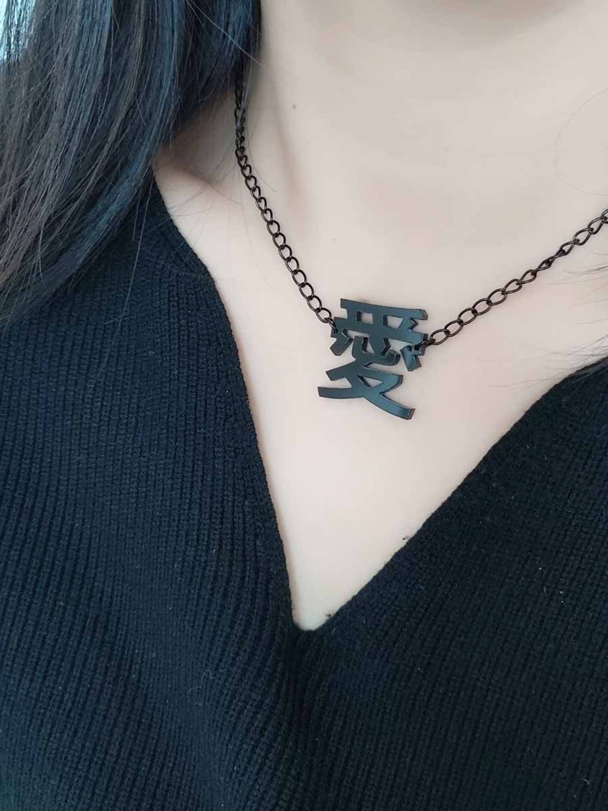 Women's Love Short Clavicle Dark Gothic Style Necklace