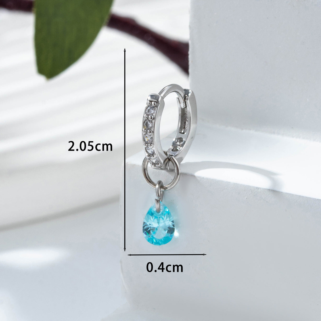 High-grade Zircon Sweet Style Colored Loving Earrings