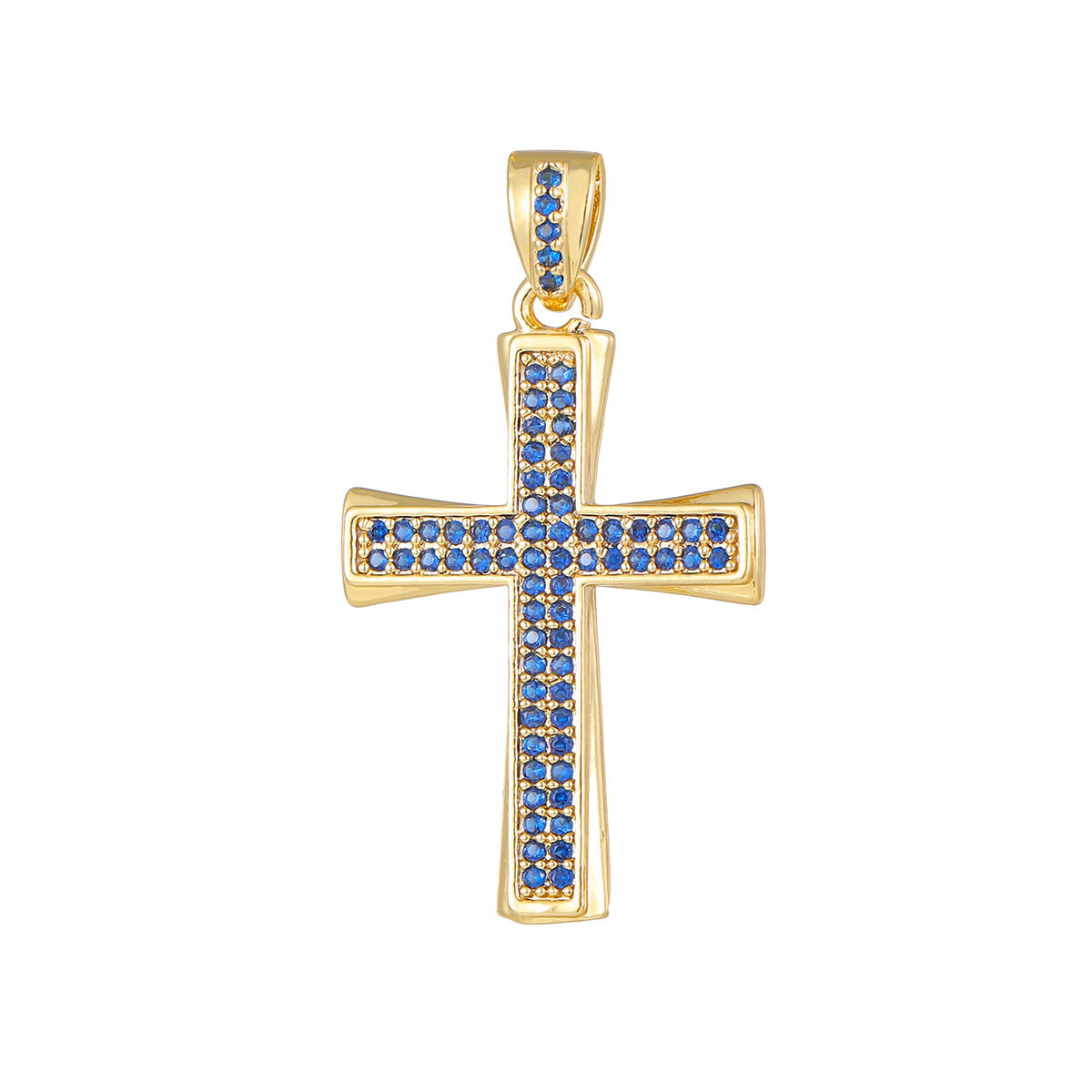 Plated Real Gold Micro Inlaid Color Zircon Pendants