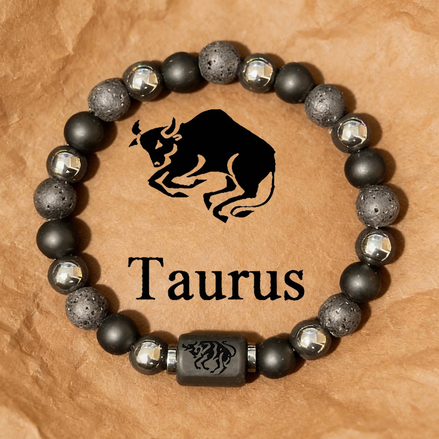 Planets Twee Constellations Natural Stone Blue Black Bracelet