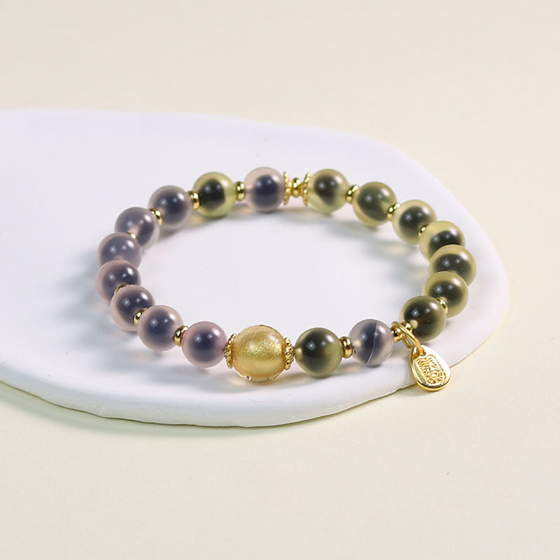 Women's Agate High-grade Natural Fragrant Gray Glaze Scenic Spot Live Bracelets