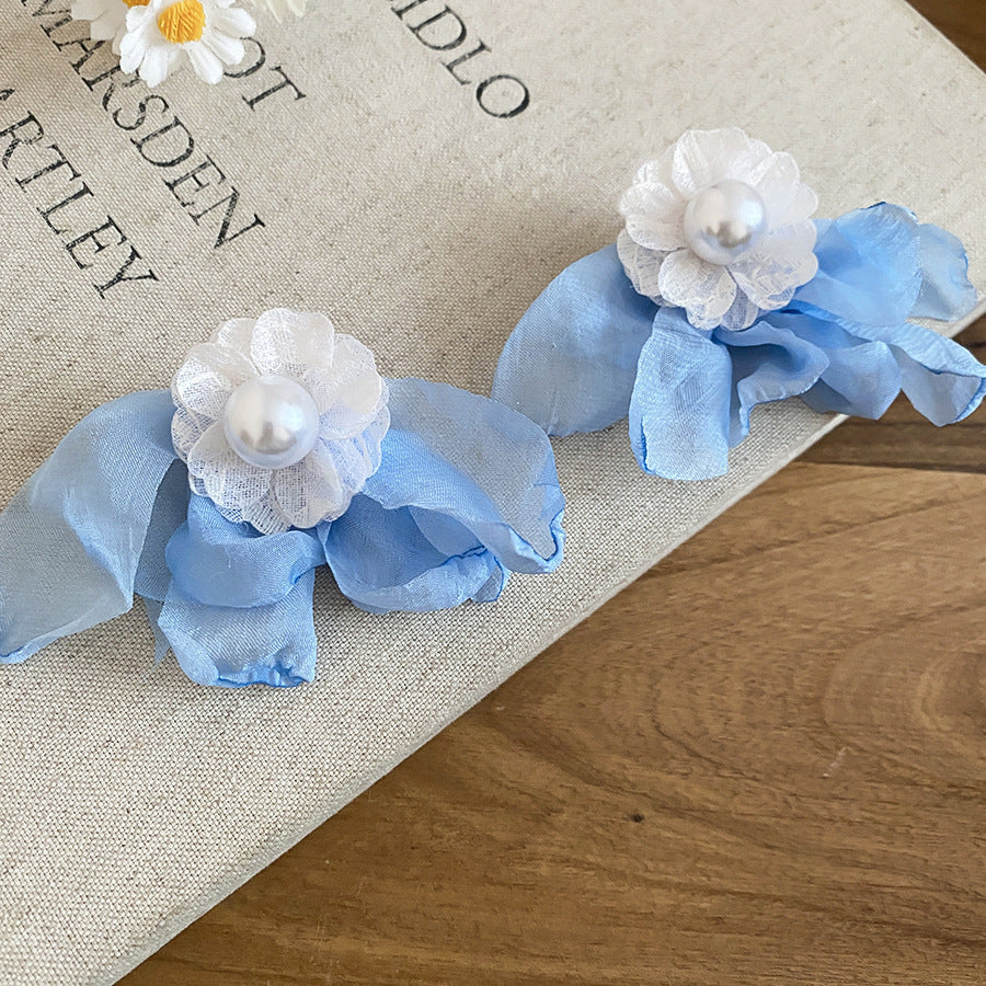 Palette Niche Design Sunflower Flower Female Vacation Style Stud Earrings