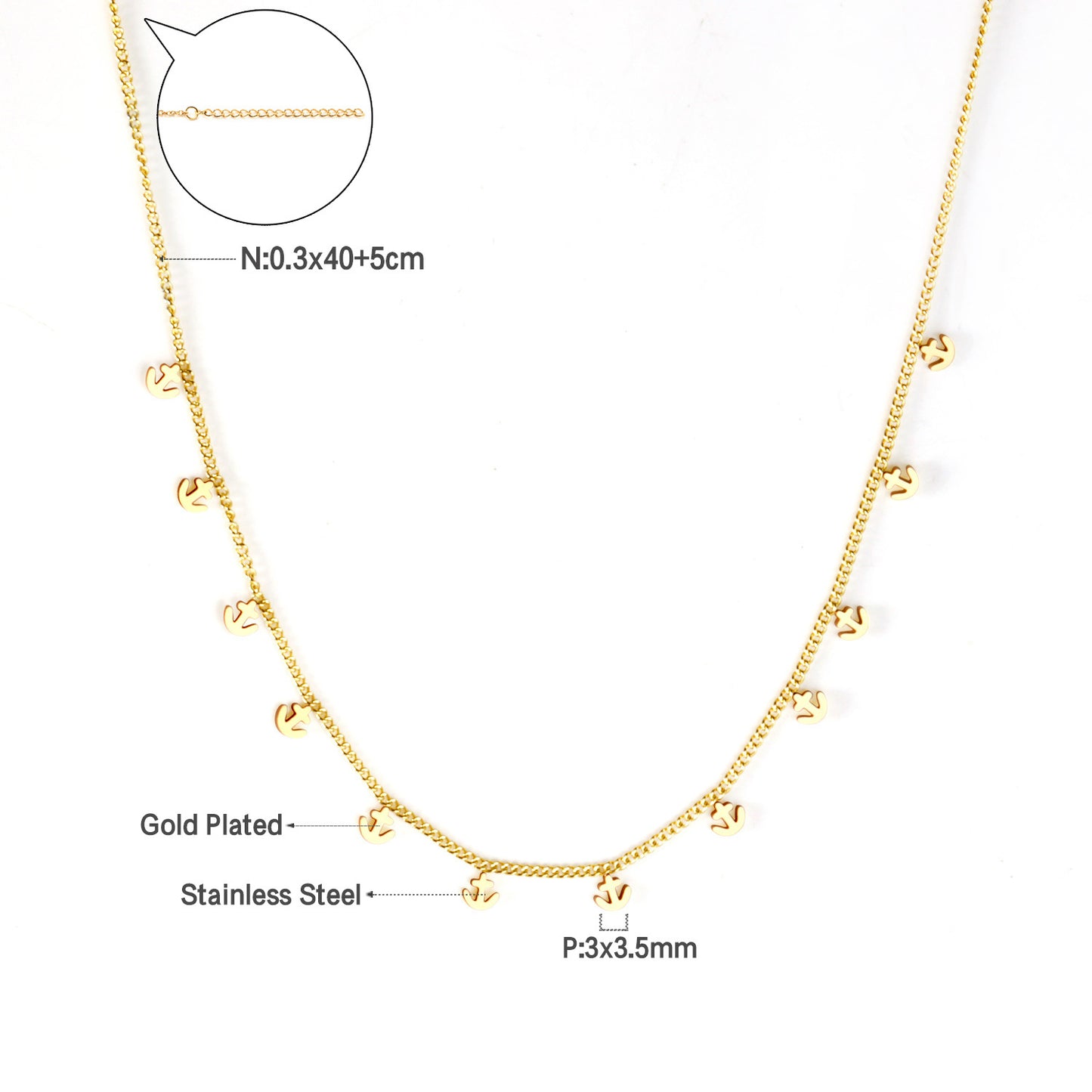 Niche High-grade Simple Temperamental Geometric Electroplated Stainless Necklaces