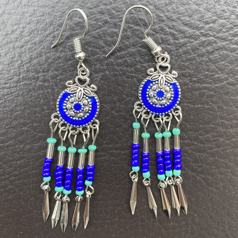 Chinese Style Beaded Personalized Ethnic Bohemian Earrings