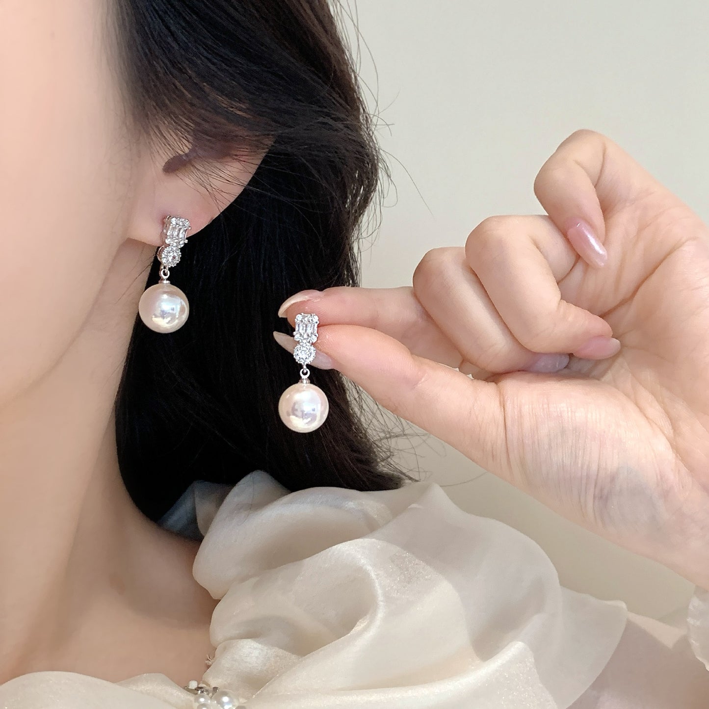 Women's Diana Colorful Pearl High-grade Light Luxury Minority Stud Earrings