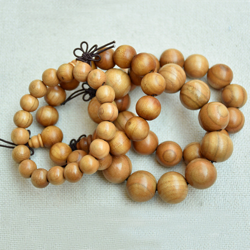 Paint Round Beads Buddha Rosary Peach Bracelets