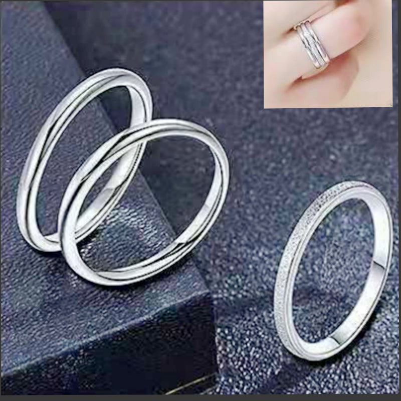 Titanium Steel Female Simple Couple Ornament Rings