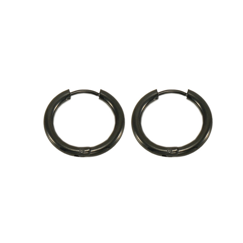 Women's & Men's Stainless Steel Circle Ear Clip Versatile Personality Earrings