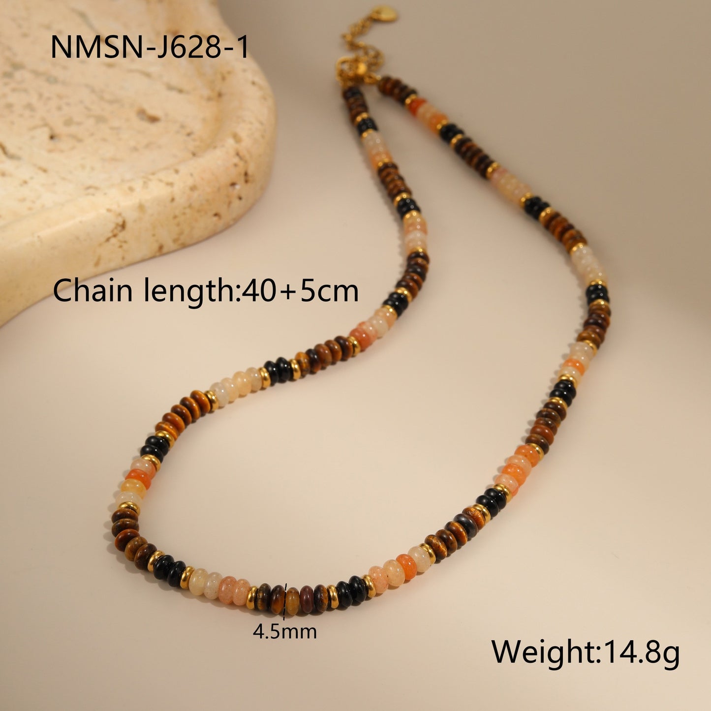 Women's Color Beads Stringed Starfish Suit Summer Necklaces