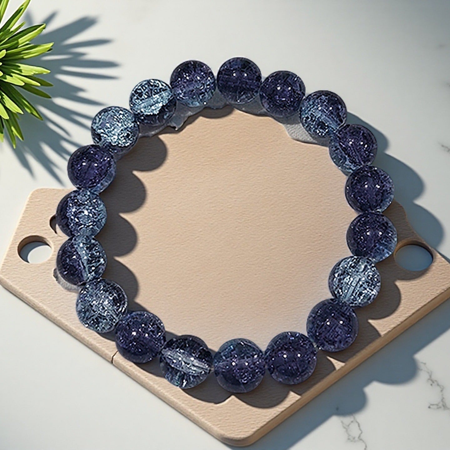 Purple Brushed Floral Beads Female Hand Toy Bracelet