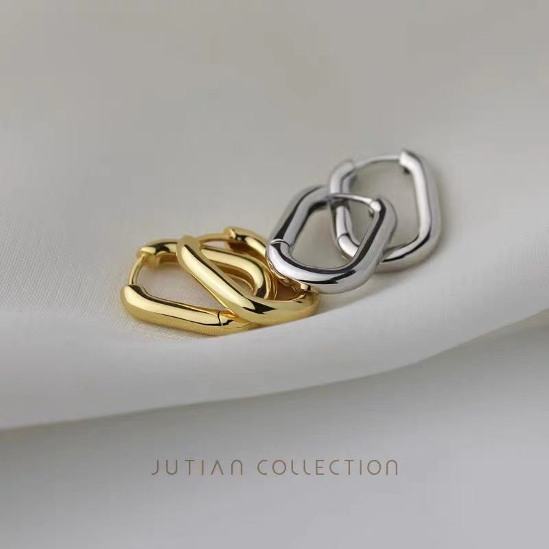 Scheming Simple Metal Niche Clip Small Exquisite Geometric U-shaped Ear Buckle