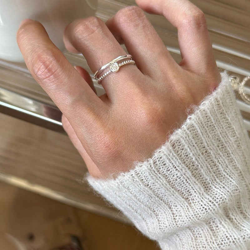 Women's Sier Simple Light Luxury High-grade Index Finger Open Rings
