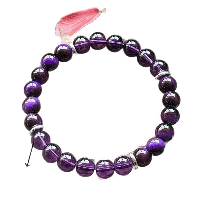 Xi Purple Glass Lake Blue Tiger Eye Combination Bracelets