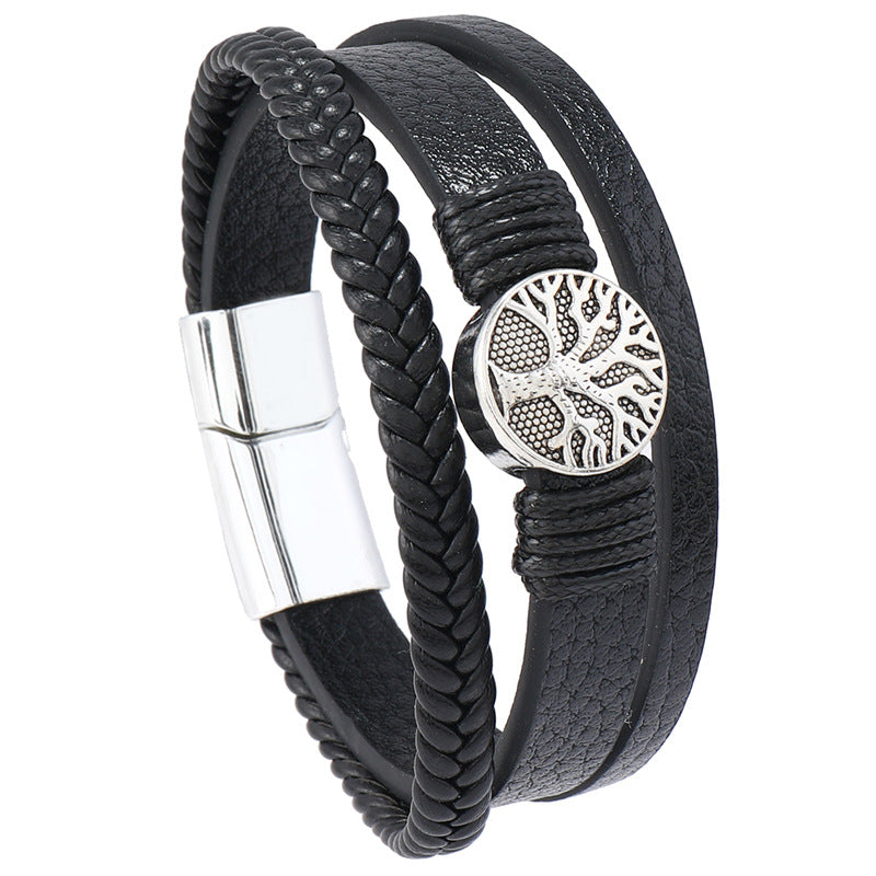 Men's Ornament Simple Handmade Woven Leather Creative Bracelets