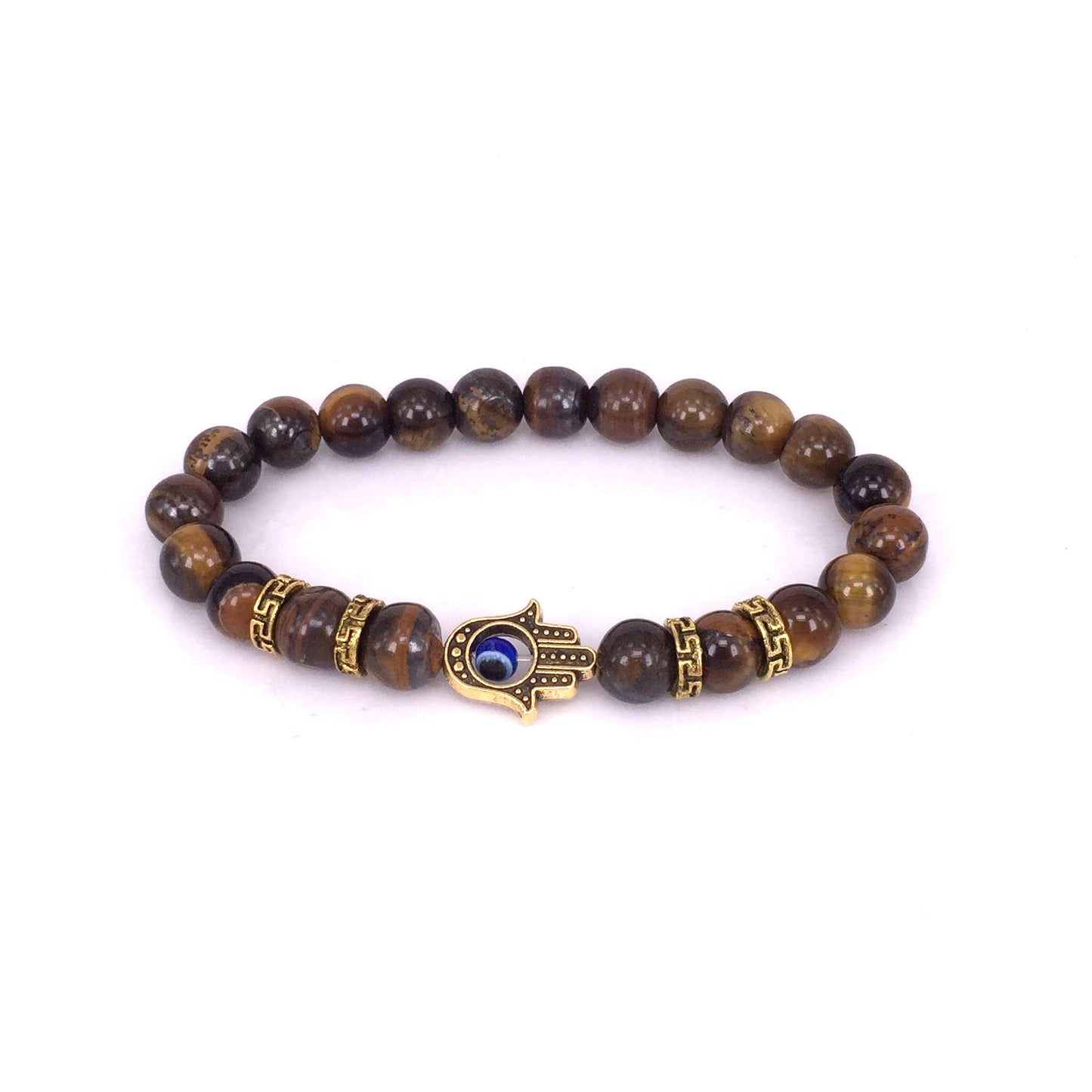 Tigereye Beaded Evil Eye Yoga Sports Bracelets