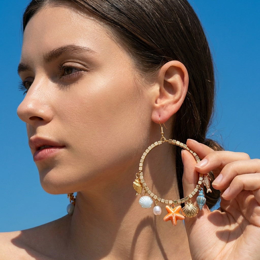 Ocean Series Conch Bohemian Delicate High-grade Earrings