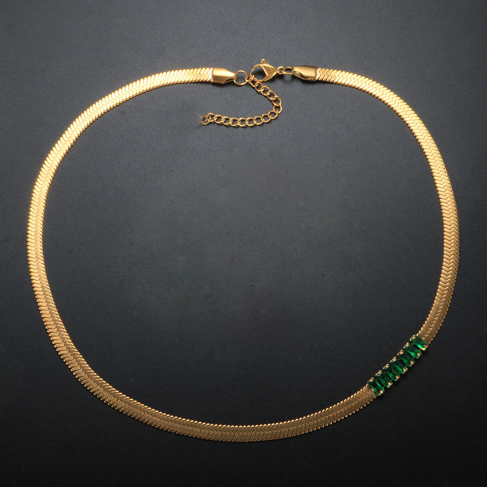 Stainless Steel Snake Bones Chain Simple Gold-plated Fashion Bracelets