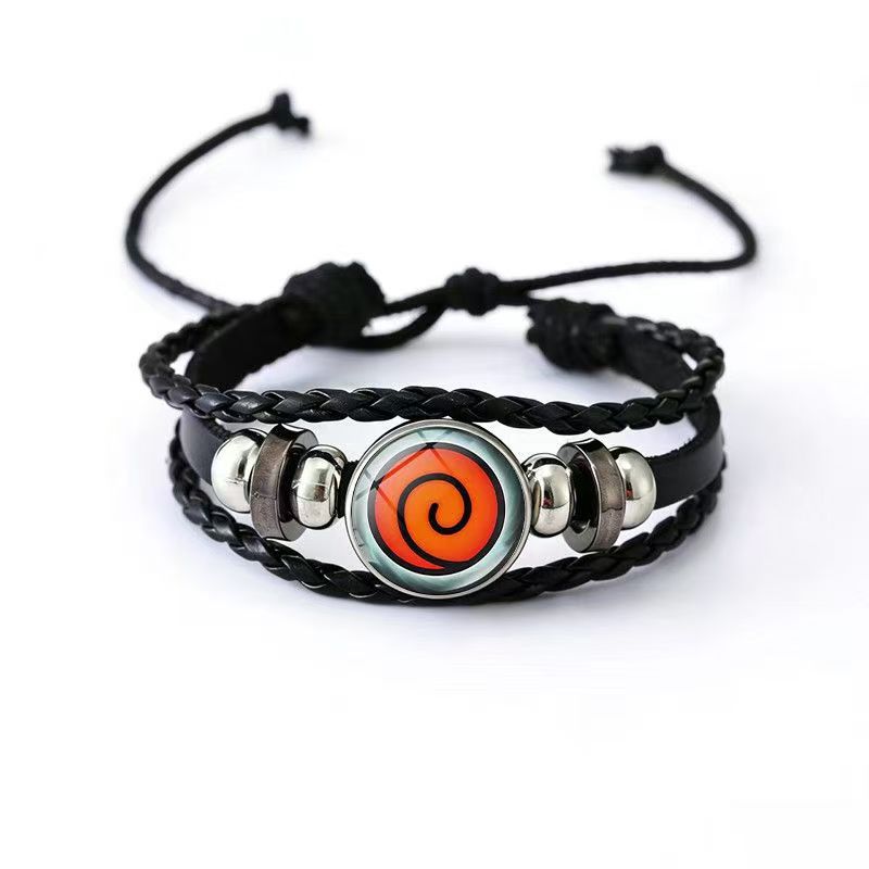 Cowhide Two-dimensional Anime Peripheral Handmade Woven Bracelets