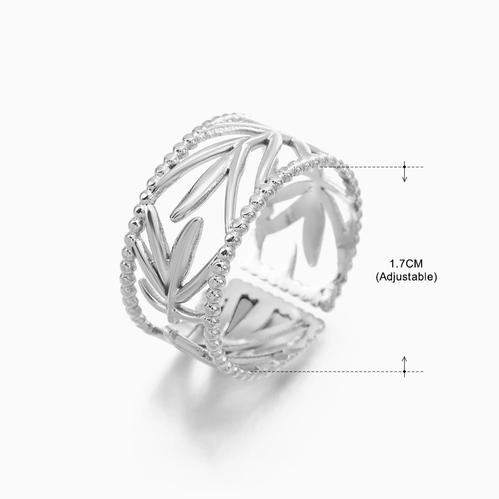 Stainless Steel Shaped Female Retro Popular Geometric Rings