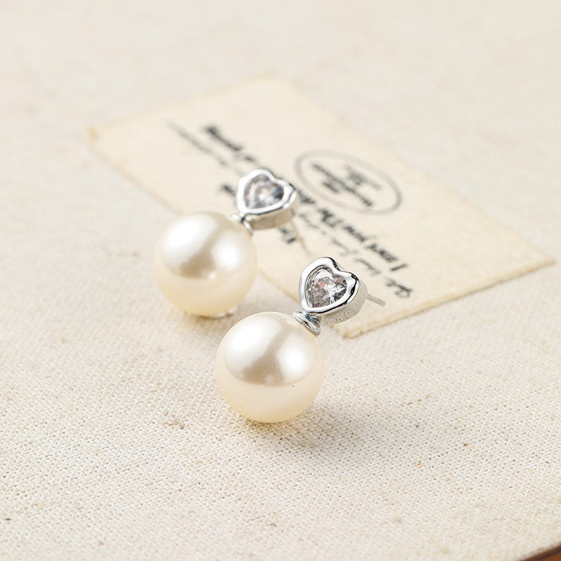 Fashion Water Drops Pearl Sweet Lady Style Earrings