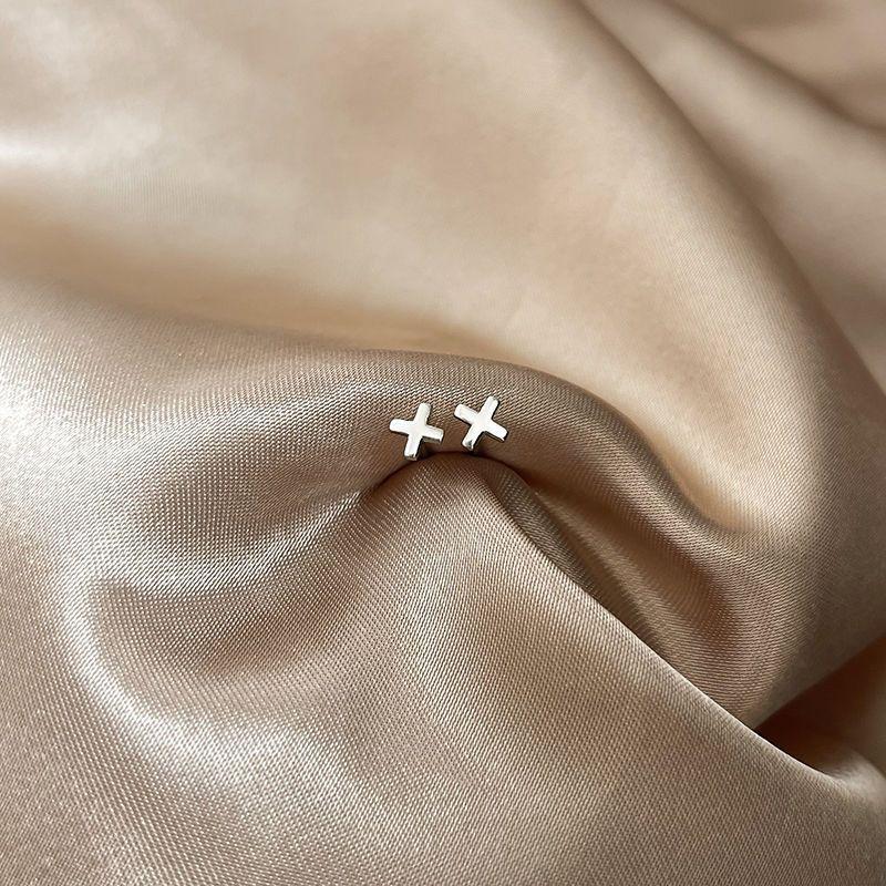 Women's Cross Small Cold Style Simple Wild Niche High-grade Earrings